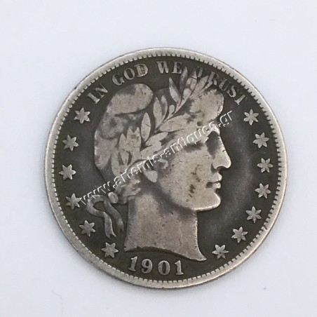 50 Cents 1901 Barber Half Dollar