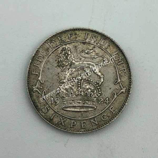 6 Pence 1924 George V Double Strike Obverse Ηνωμένο Βασίλειο