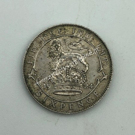 6 Pence 1924 George V Double Strike Obverse Ηνωμένο Βασίλειο