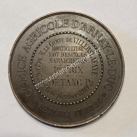 Comice Agricole d' Arnay le Duc Retabli en 1899 1st Award by Barre Γαλλία