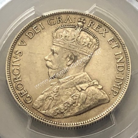 50 Cents 1917 C PSGS Genuine Cleaned AU Detail Newfoundland