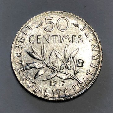 50 Centimes 1917 UNC-BU France 2