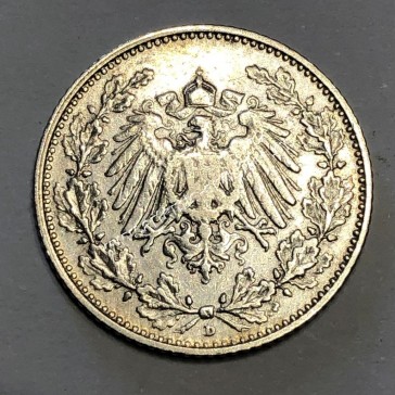 1/2 Mark 1906 D Wilhelm II Γερμανία