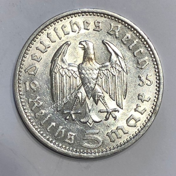 5 Mark 1935 A Paul von Hindenburg Γερμανία