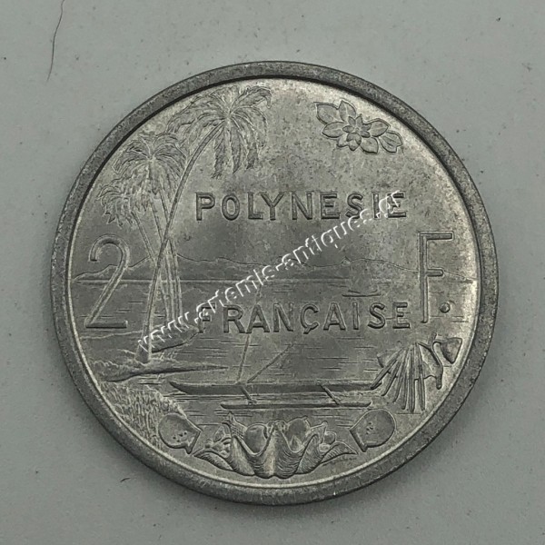 2 Francs 1973 BU French Polynesia