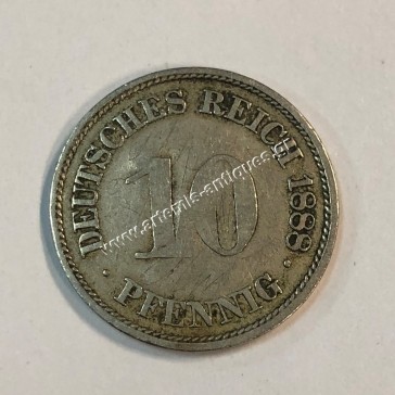 10 Pfennig 1888 A Wilhelm I Token Germany 2