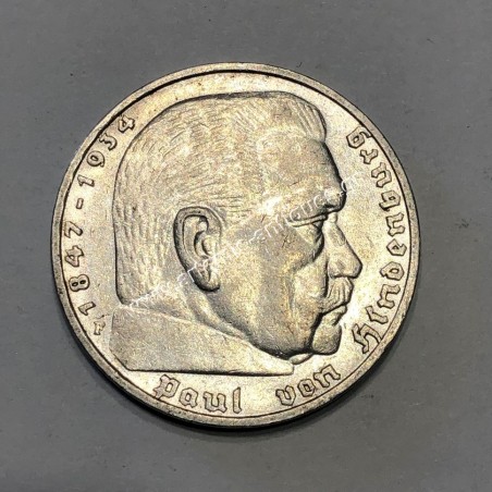 5 Mark 1936 F Paul von Hindenburg Γερμανία