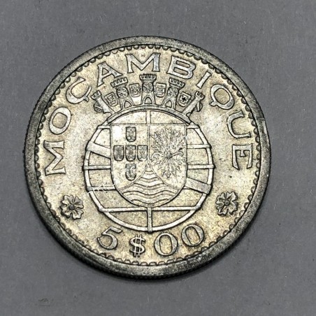 5 Escudos 1960 Portuguese Mozambique