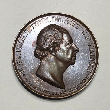 Carl Friedrich Zelter 1831 Bronze Medal XF-AU
