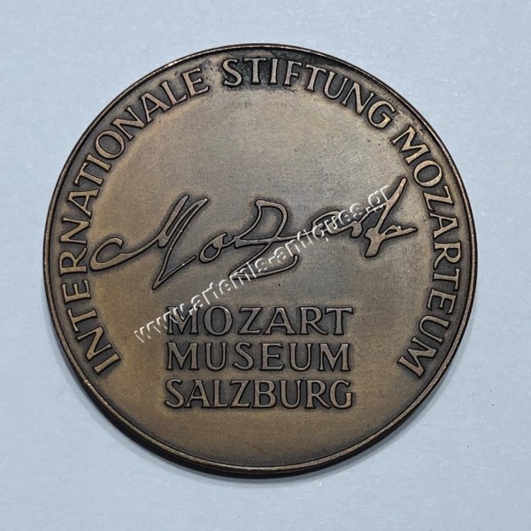 W. A. Mozart 1756-1791 Μουσείο Μότσαρτ στο Σάλτσμπουργκ Μπρούτζινο Μετάλλιο