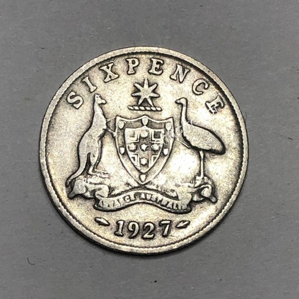 6 Pence 1927 George V Αυστραλία