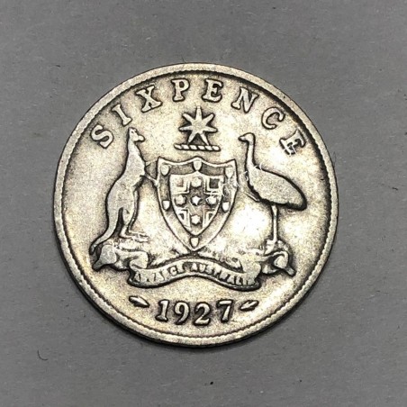 6 Pence 1927 George V Αυστραλία