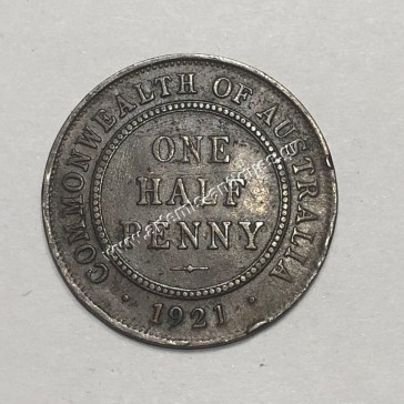 1/2 Penny 1921 George V Αυστραλία 2