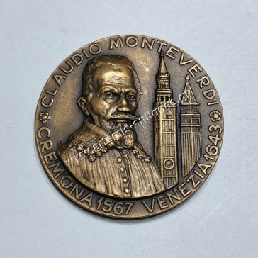Claudio Monteverdi Cremona 1567 Venezia 1643 Μπρούτζινο Μετάλλιο