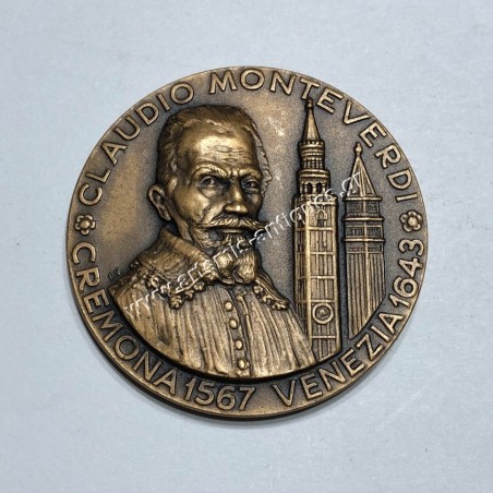 Claudio Monteverdi Cremona 1567 Venezia 1643 Μπρούτζινο Μετάλλιο