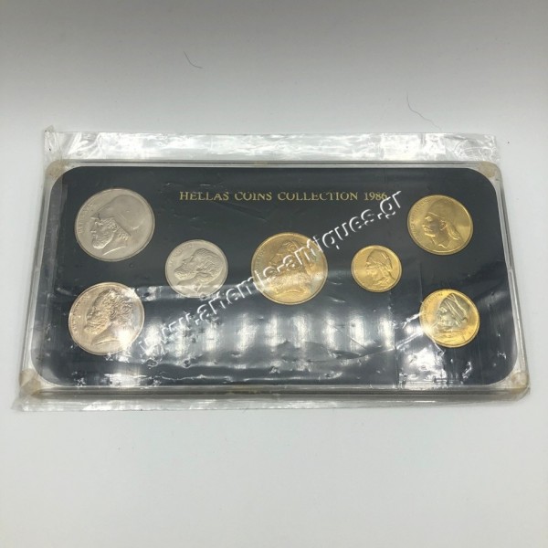 Πλήρης Σειρά Νομισμάτων 1986 UNC-BU