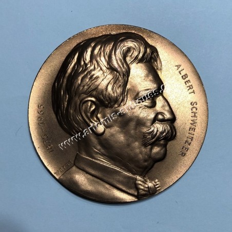 Albert Schweitzer 1875-1965 medal by Weiss