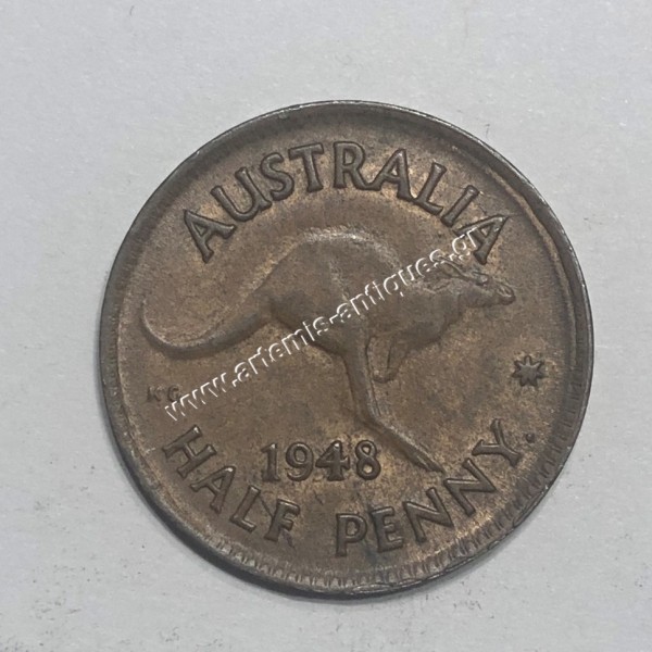 1/2 Penny 1948 George VI UNC Αυστραλία