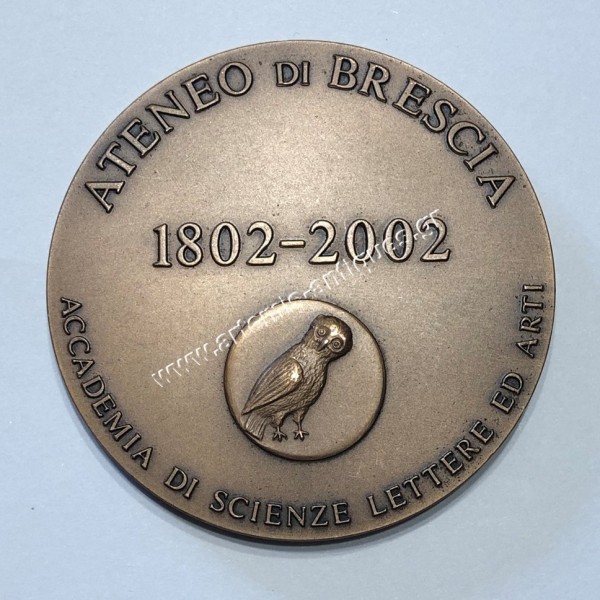 Ateneo di Brescia 1802-2002 Bronze Medal