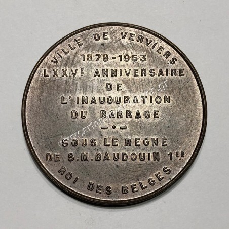 Barrage de la Gillepe 1878-1953 Μπρούτζινο Μετάλλιο Βέλγιο