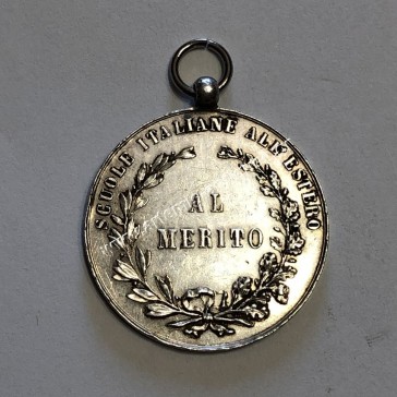 Vittorio Emanuele III Al Merito Scuole Italiane All' Estero 1920 Μετάλλιο 2