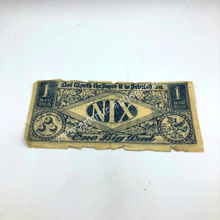 The Bank of Neverpay Funny Banknote E&S London 1930's