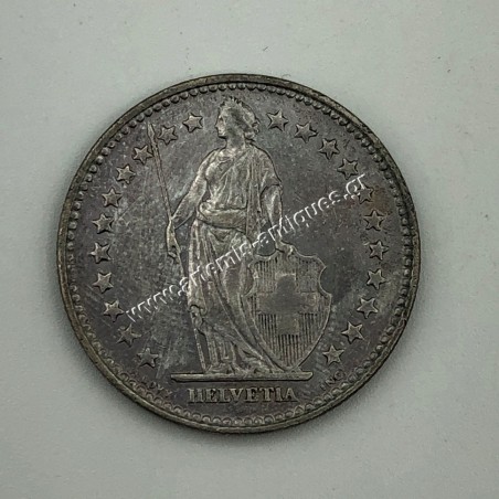 2 Francs 1920 Liberty Standing Switzerland