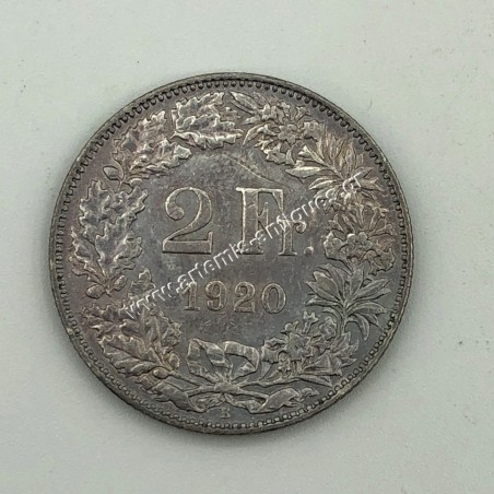 2 Francs 1920 Liberty Standing Ελβετία