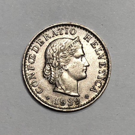 20 Rappen 1939 Libertas AU-UNC Switzerland