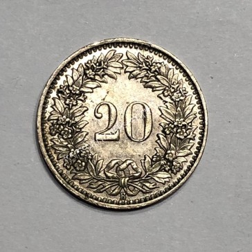 20 Rappen 1939 Libertas AU-UNC Ελβετία 2
