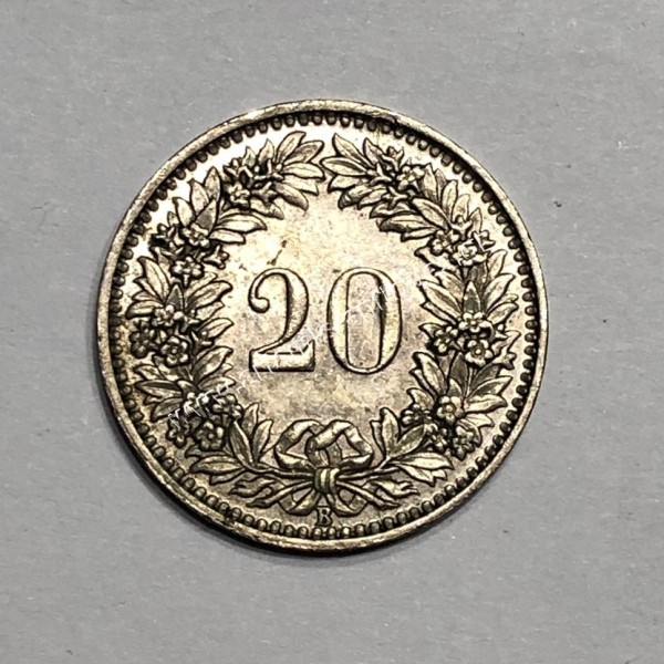 20 Rappen 1939 Libertas AU-UNC Ελβετία