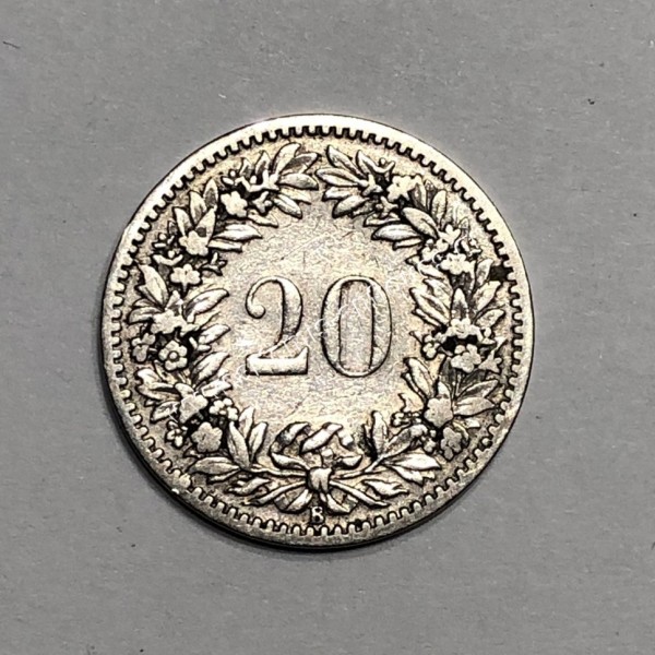20 Rappen 1887 Libertas Ελβετία
