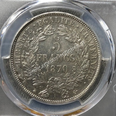 5 Francs 1870 A Gad-743 F-333 Ceres Avec Legende PCGS AU53 Γαλλία