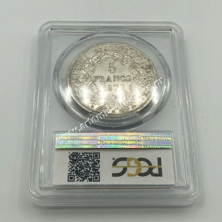5 Francs 1870 A Gad-743 F-333 Ceres Avec Legende PCGS AU53 Γαλλία