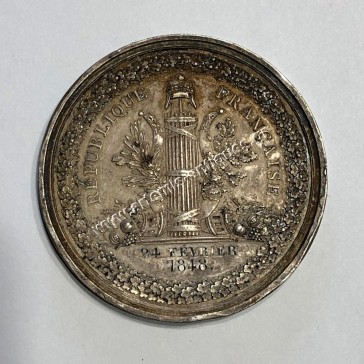 Φρανσουά Αραγκό 24 Φεβρουαρίου 1848 Προσωρινή Κυβέρνηση Ασημένιο Μετάλλιο