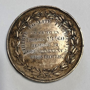 Francois Arago 24 February 1848 Provisional Government Silver Medal 2