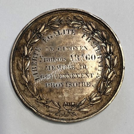 Φρανσουά Αραγκό 24 Φεβρουαρίου 1848 Προσωρινή Κυβέρνηση Ασημένιο Μετάλλιο