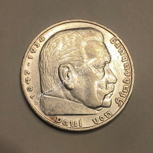 5 Marks 1936 D Paul von Hindenburg Γερμανία