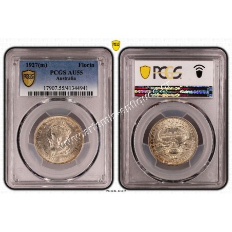 1 Florin 1927(m) George V Canberra PCGS AU55 Αυστραλία