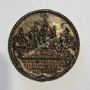 Johann Friedrich I of Saxony 1537 Rare Medal by Wolf Milicz 2