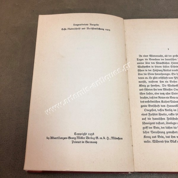 Attilas Ende Erzahlung by Heinrich Zillich 1938