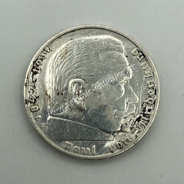 5 Marks 1935 E Paul von Hindenburg Γερμανία