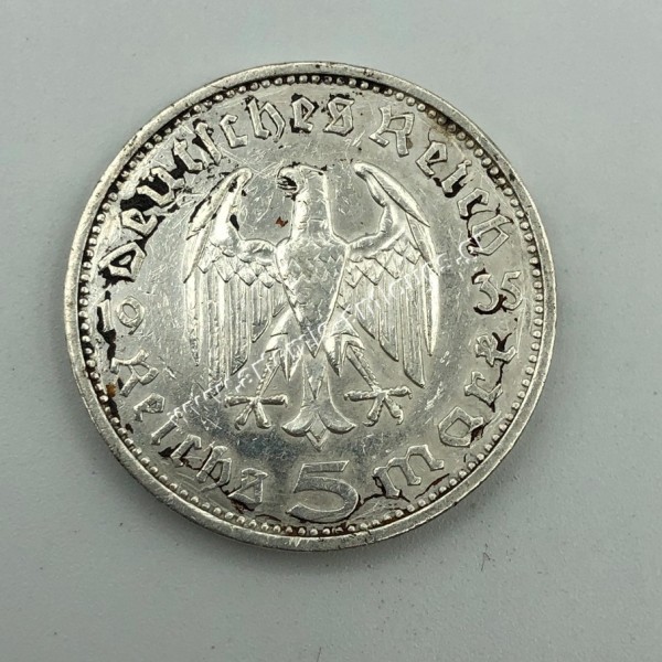 5 Marks 1935 E Paul von Hindenburg Γερμανία