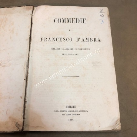 Commedie di Francesco D'Ambra 1858