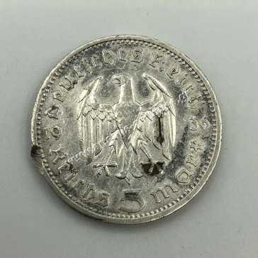 5 Marks 1936 A Paul von Hindenburg Germany 2
