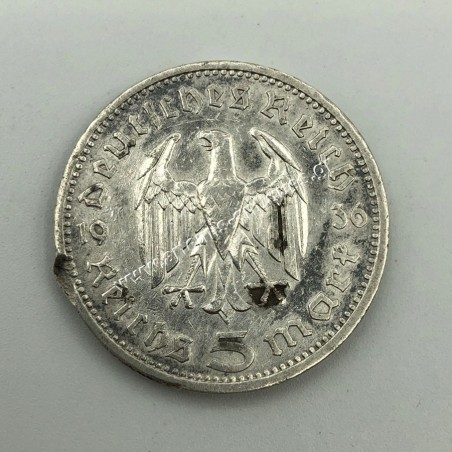 5 Marks 1936 A Paul von Hindenburg Γερμανία