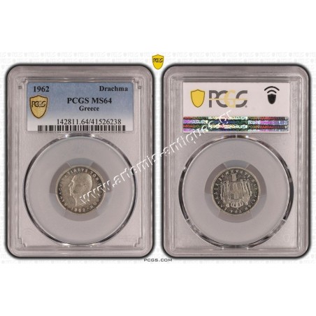 1 Drachma 1962 PCGS MS64