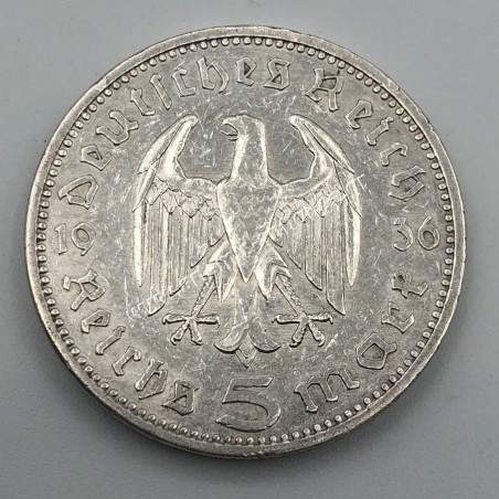 5 Marks 1936 A Paul von Hindenburg Γερμανία