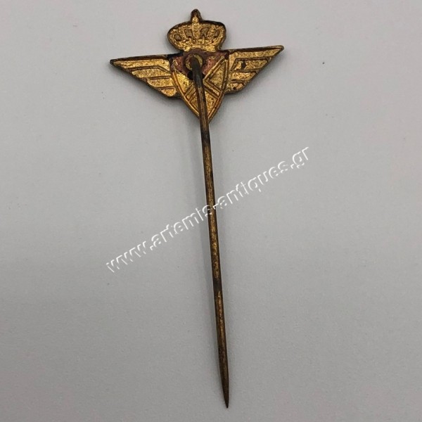 Sabena Enameled Stickpin with Crown 1950's Belgium