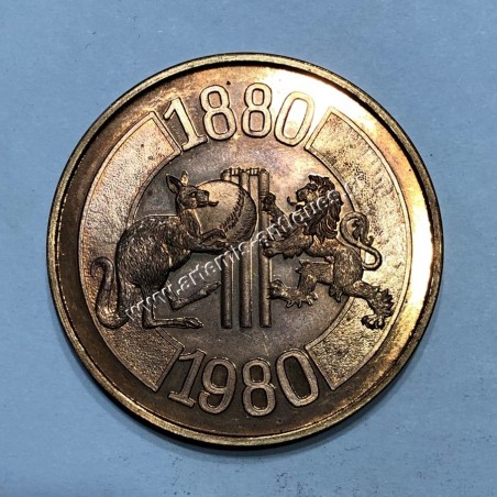 Πρώτος Δοκιμαστικός Αγώνας Αγγλία - Αυστραλία 1880-1980 Μετάλλιο